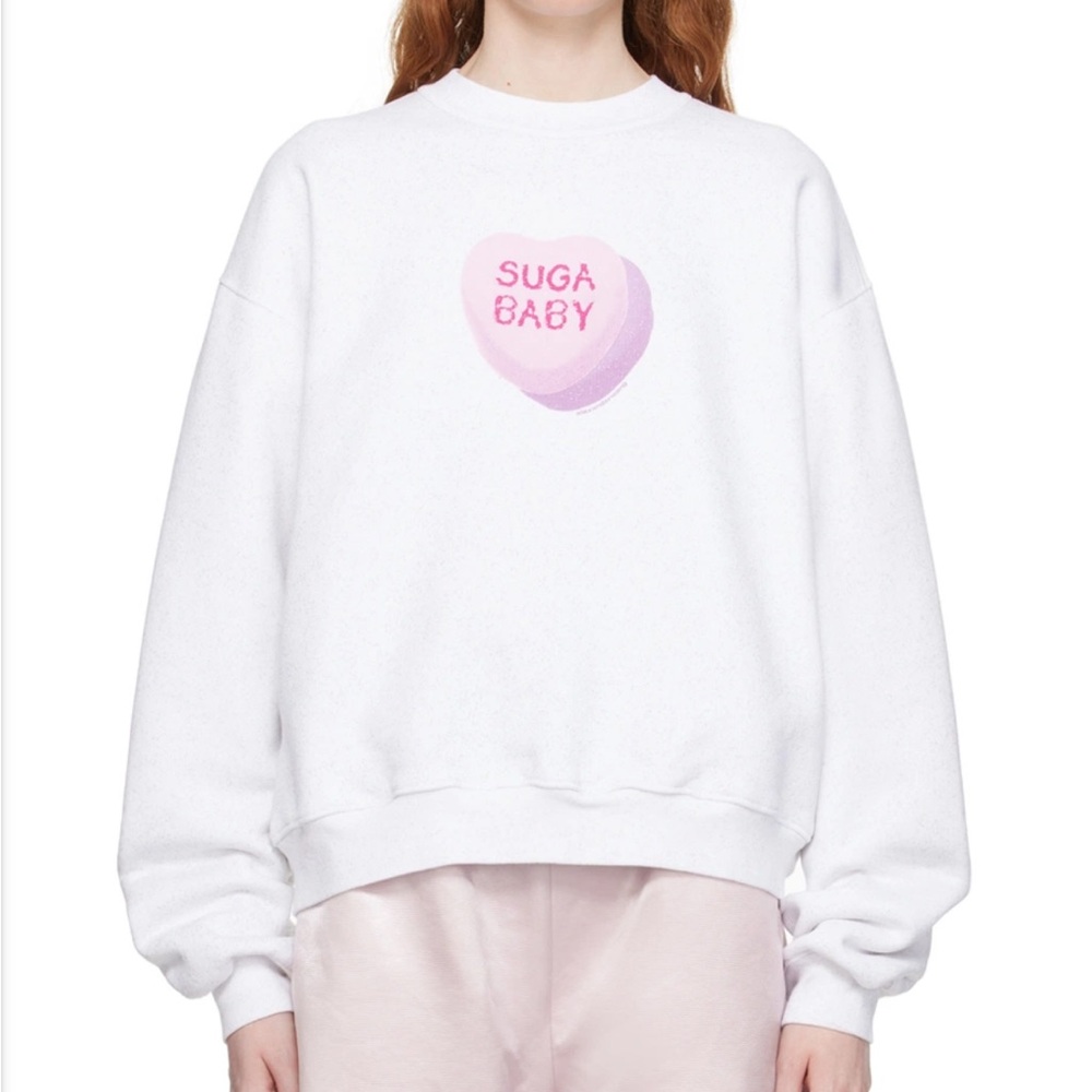 Alexander Wang Sweatshirt with Pink Graphic ‘Suga Baby’